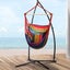 Gardeon Hammock Chair Outdoor Camping Hanging With Steel Stand Rainbow Carousel 6
