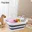Collapsible Plastic Oval Laundry Basket,Portable Washing Tub,Pet Bathtub,Sp Carousel 4