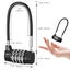 Combination Padlock, Long Shackle Code Resettable Combination Locks for Loc Carousel 8