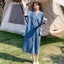 Loose Jean Dress Blue Short Sleeve Denim Midi Dresses Carousel 5