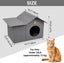 Outdoor Cat House - Weatherproof Large Cat Shelter for Outside with Roof Window Carousel 3
