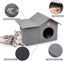 Outdoor Cat House - Weatherproof Large Cat Shelter for Outside with Roof Window Carousel 10