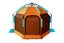 Komodo 4 Person Pop Up Beach Tent (Orange) Carousel 8