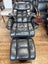 Pair of Regal Full Leather Stress-Free Recliners and Ottomans-Black Leather Carousel 15