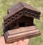 RARE Vintage Wooden Carved Marae Letter Holder Carousel 7