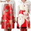 1PC Christmas Kitchen Apron Santa Claus Elk Snowflake Pattern Decor for Chr Carousel 1