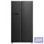 Midea 910mm Side by Side Fridge Freezer 592L Black 4 Star Carousel 1
