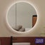 600mm LED Mirror Cabinet Semicircular - Black Carousel 1