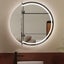 600mm LED Mirror Cabinet Semicircular - Black Carousel 2
