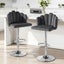 Artiss Bar Stool X2 Kitchen Dining Counter Gaslift Chair Adjustable Velvet Grey Carousel 7