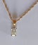 Gold Diamond Pendant & Chain with Elegant Emerald Cut Diamond Studs Carousel 3