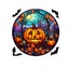Colorful Halloween Window Stickers - Jumbo 24x24cm PVC Decals (Eco-Friendly Carousel 1