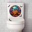 Colorful Halloween Window Stickers - Jumbo 24x24cm PVC Decals (Eco-Friendly Carousel 4