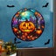 Colorful Halloween Window Stickers - Jumbo 24x24cm PVC Decals (Eco-Friendly Carousel 6