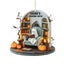Friendly Ghost Halloween Decor - Hanging Pendant for Front Door, Boo Basket Carousel 1
