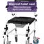 Commode Shower Chair Over Toilet Or Bedside 136Kg Capacity Aluminium Frame Wi... Carousel 8