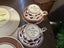Mid Century French Quimper coffee cup duo x 2 and plate Carousel 7
