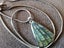 sterling silver snake necklace w fan shaped sea opal paua pendant Carousel 4