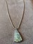 sterling silver snake necklace w fan shaped sea opal paua pendant Carousel 5