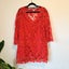 Heine Size 44 Red Lace Shift Dress Carousel 1