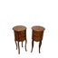 Bedside Cabinet Pair - Teak Wood - Round Shape Carousel 1