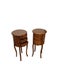 Bedside Cabinet Pair - Teak Wood - Round Shape Carousel 2