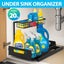 Pull Out Cabinet Rack Under Sink Storage Slide Out Shelving Organiser Carousel 1