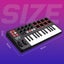 USB MIDI Keyboard Controller OLED 25 Semi Weighted Keys 8 Drum Pads Carousel 7