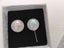Pair of earrings, white, shiny and luminous. Brand new. Carousel 2