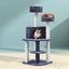 I.Pet Cat Tree 126Cm Tower Scratching Post Scratcher Condo Trees House Grey Carousel 7