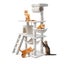 I.Pet Cat Tree 141Cm Tower Scratching Post Scratcher Condo Wood House Bed Carousel 1