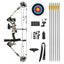 Compound Bow Arrow Archery Hunting Set 20-55lbs Camo Shooting Target Carousel 13