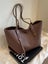 Elosung Brown Chic Woven Pu Leather Tote Bag Large Capacity Casual Shoulder & Ha Carousel 1