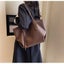 Elosung Brown Chic Woven Pu Leather Tote Bag Large Capacity Casual Shoulder & Ha Carousel 3