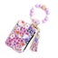 Elosung Floral Slim Card Holder Wallet With Beaded Keychain Bracelet & Tassel 4 Carousel 1