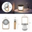 Foldable Table Lamp, Portable Folding Telescopic Night Light, Wooden Handle Carousel 5