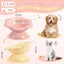 2PCS Cat Flower Bowl Ceramic Raised Raised Cat Food Bowls Elevated Pet Tilt Carousel 3