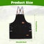 2Pcs Cooking Apron Adjustable Chef Apron with 4 Pockets Waterproof Canvas K Carousel 2