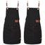 2Pcs Cooking Apron Adjustable Chef Apron with 4 Pockets Waterproof Canvas K Carousel 10