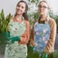 3 Pack Floral Aprons for Women with 2 Pockets,Adjustable Kitchen Aprons,Vin Carousel 5