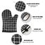 5pcs Oven Mitts Pot Holders With Pocket and Apron Cotton Lining Silicone Co Carousel 4