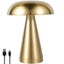 LED Cordless Mushroom Table Lamp Rechargeable Modern Iron Desk Lamp with 3 Carousel 8
