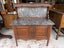 A Quality Antique Solid Mahogany and Marble Wash Stand Carousel 1