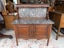 A Quality Antique Solid Mahogany and Marble Wash Stand Carousel 9