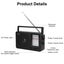 AM FM SW Radio Portable, Shortwave Radio Battery Powered/Plug in Wall for H Carousel 6