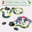168 Pcs Dinosaur Race Car Tracks Set for Kids,Flexible Train Tracks to Crea Carousel 6