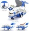 Transport Plane Adventure Car Toys for Toddler Age 2-6 with 8 City Cars - K Carousel 5