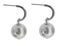 .925 Silver Earrings - Pearl Ball Hoop Studs Carousel 1