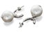 .925 Silver Earrings - Pearl Ball Hoop Studs Carousel 2
