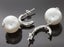 .925 Silver Earrings - Pearl Ball Hoop Studs Carousel 3